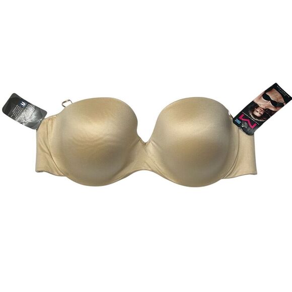 New Maidenform Tan Lined Strapless Bra 36C - Picture 1 of 9